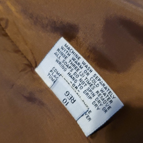 London Fog Wool Lined Chore Jacket Barn Jacket VTG Womens 10 Brick Red Corduroy - Picture 12 of 15